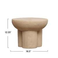 Hello Honey® Tan Rustic Round Magnesia Three-Legged Stool