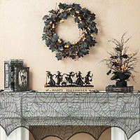 Glitzhome® 18" Halloween Dancing Witch Silhouette Countdown Table Sign