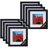 8 Pack: Black  8" x 8' Square Gallery Wall Frame with Double Mat by Studio Décor®