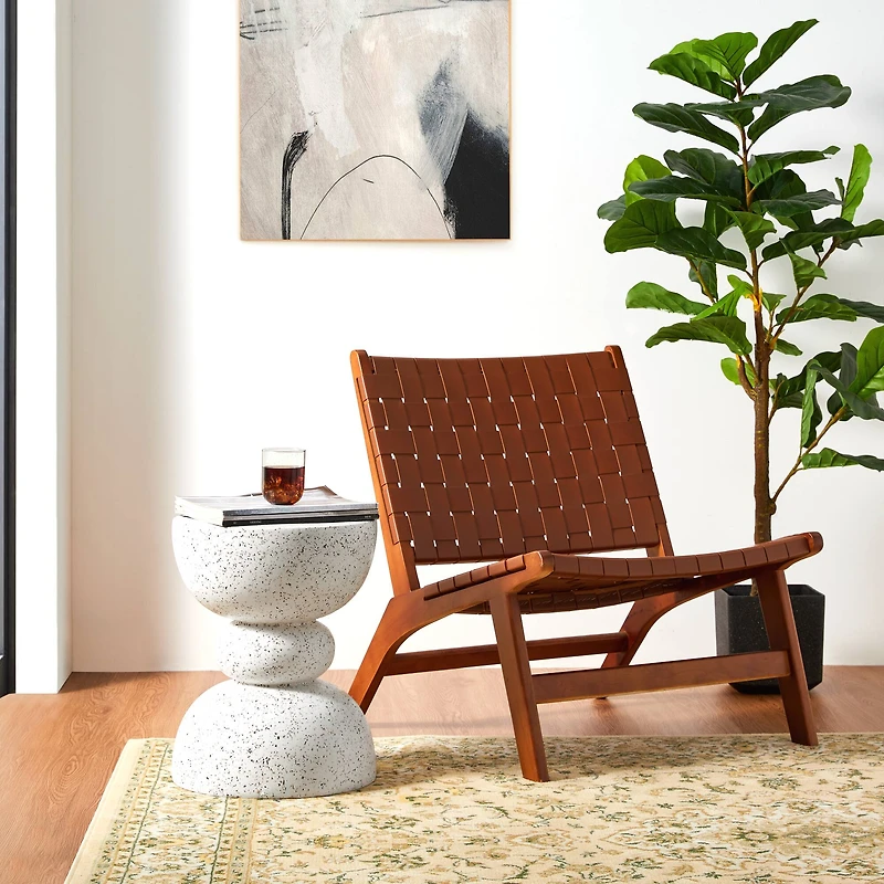 Glitzhome® 17.25" Terrazzo Garden Accent Stool