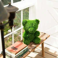 14in. UV Resistant Artificial Grass Garden Plush Topiary Bear (Indoor/Outdoor)