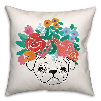 Florence Pug 5 Throw Pillow
