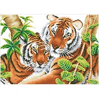 Diamond Dotz® Intermediate Tender Tigers Diamond Painting Kit