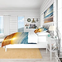 Designart 'Brilliant Texture of Sea Currents' Beach Bedding Set