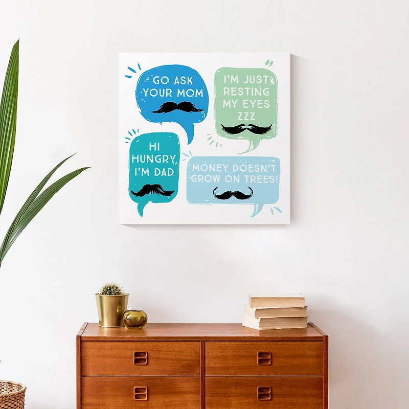 Dad Phrases Canvas Wall Art