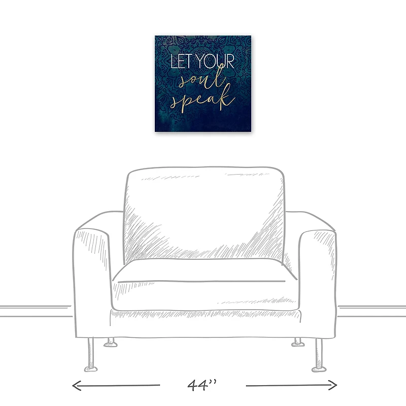 Let Your Soul Speak 12" x 12" Canvas Wall Art