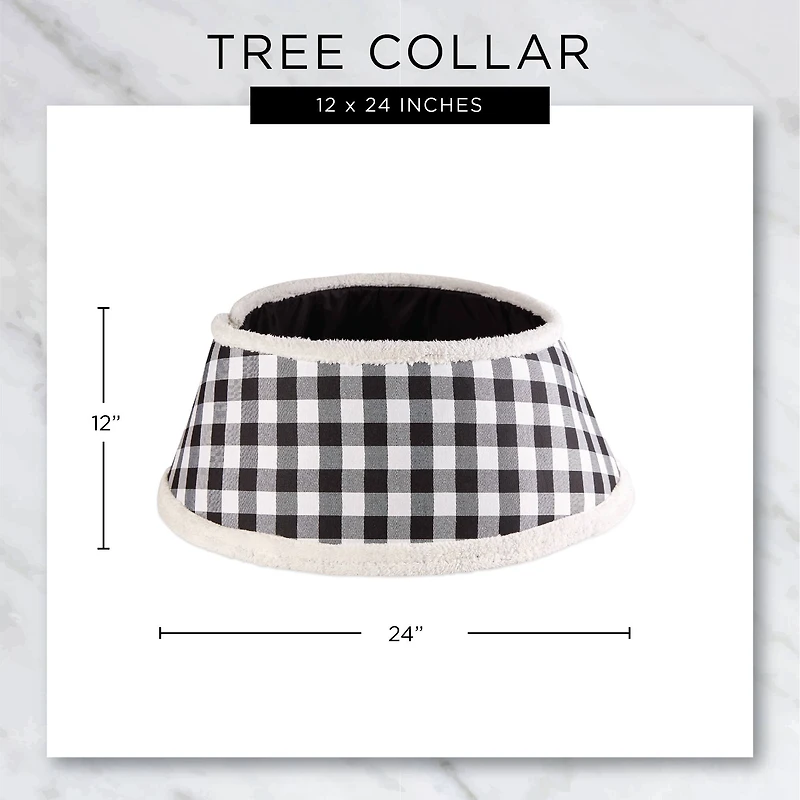 DII® Red Plaid Holiday Tree Collar