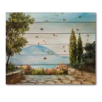 Designart - Mountains View By The Sea Side