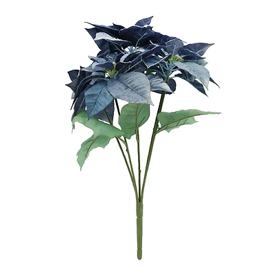 19" Deluxe Blue Poinsettia Bush by Ashland®