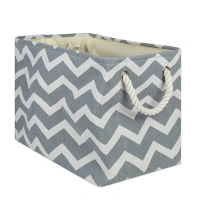 Medium Chevron Polyester Rectangle Bin