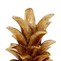 Gold Polystone Traditional Decorative Pineapple , 18" x 7" x 7"
