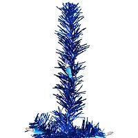 9ft. Pre-Lit Blue Artificial Tinsel Christmas Tree, Clear Lights