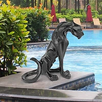 Design Toscano 16.5" Rampant Tranquility Jungle Jaguar Panther Statue