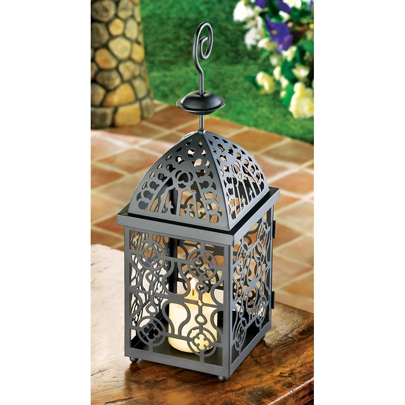 14" Moroccan Style Birdcage Candle Lantern
