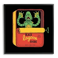 Stupell Industries Black Lagoon Creature Novelty Tuna Can Design Framed Giclee Art
