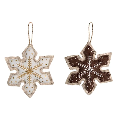 Assorted 5.5" Snowflake Fabric Ornament by Ashland®, 1pc.