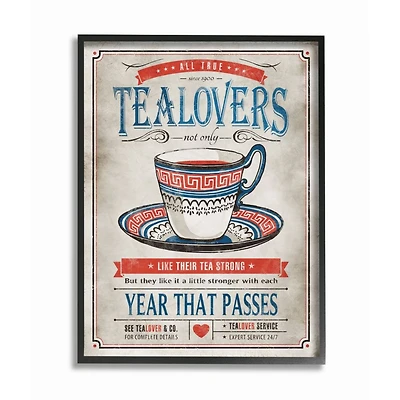 Stupell Industries Tea Lovers Vintage Comic Book Framed Wall Art