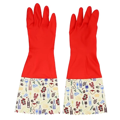 Orange Fall Rubber Cleaning Gloves by Fab Finds