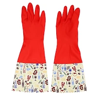 Orange Fall Rubber Cleaning Gloves by Fab Finds