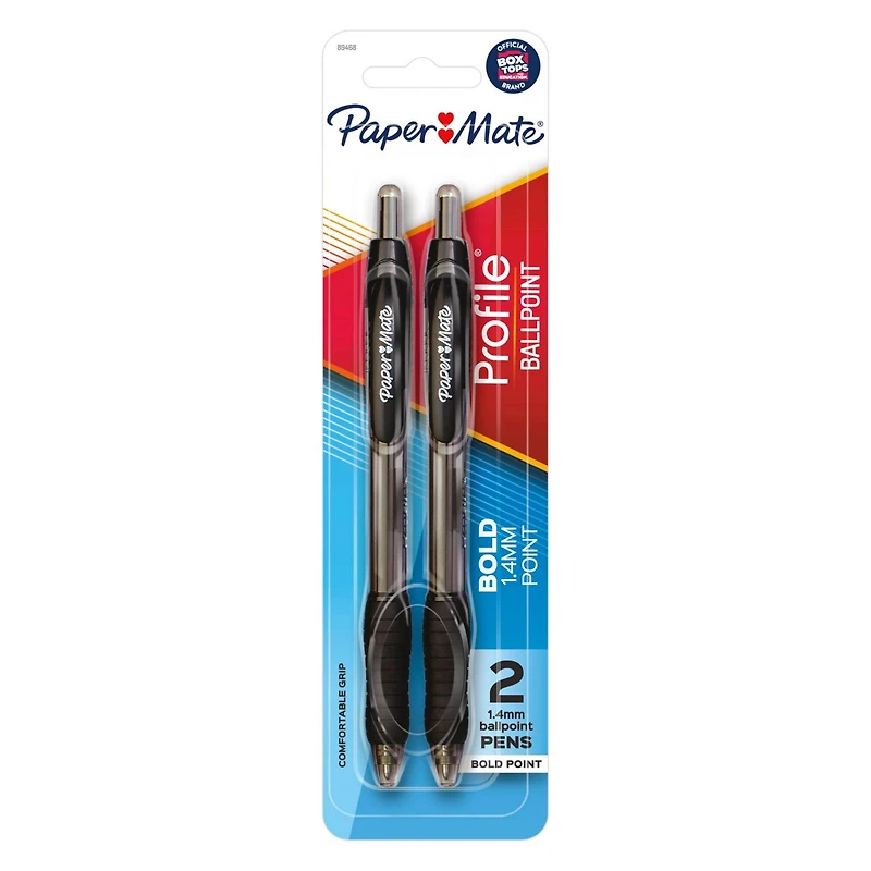 Paper Mate® Profile Bold Black Retractable Ballpoint Pens, 2ct.