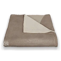 50" x 60" Neutral Boho Botanical Coral Fleece Throw Blanket