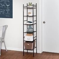 Honey Can Do Black 6-Tier Space-Saving Shelving Tower