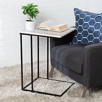 Honey Can Do 25" Natural Square C End Table