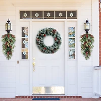 Glitzhome® 26" Berry, Pinecone & Bell Teardrop