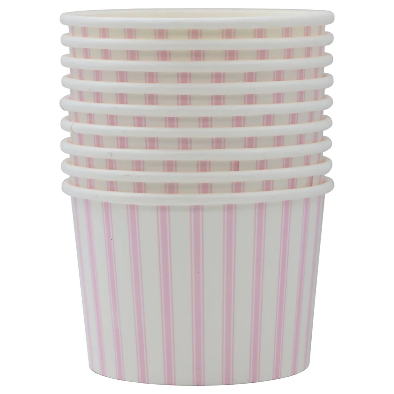 8oz. Pink Stripe Snack Cups, 10ct. by Celebrate It™