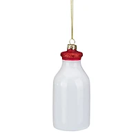 4.5" Farm Fresh Milk Glass Bottle Ornament