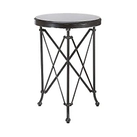 Hello Honey® 28'' Metal Table with Marble Top