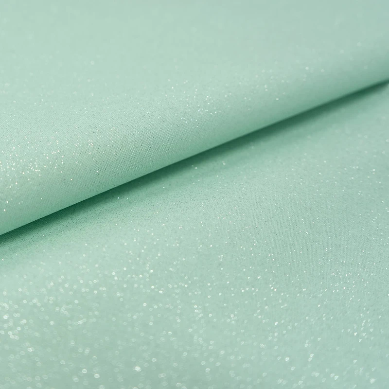 SINGER Glitter Aqua Cotton Fabric