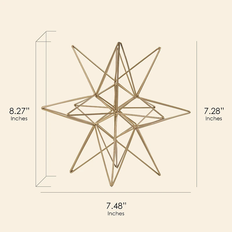 8.5" Gold Metal Star Figurine