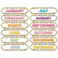 Confetti Months of the Year Magnetic Die-Cut Timesavers & Labels, 6ct.