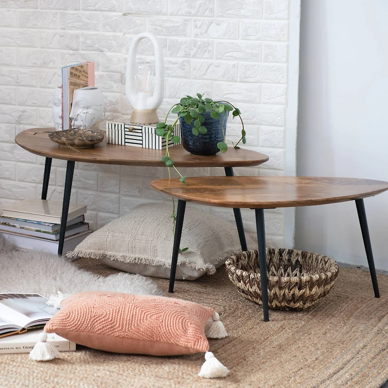 Hello Honey® 12.5" Brown Woven Buri & Banana Fiber Basket Organizer