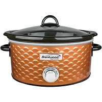 Brentwood Copper 4.5qt. Scallop-Pattern Slow Cooker
