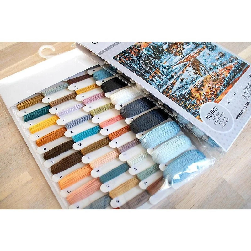 Luca-S Snowy Cabin Counted Cross Stitch Kit