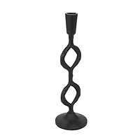 Hello Honey® Black Decorative Cast Metal Taper Candle Holder