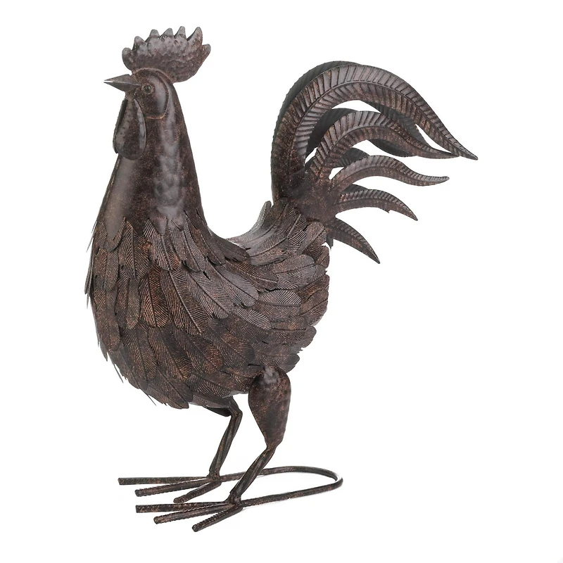15" Brown Rooster Decoration