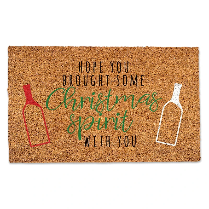 Christmas Spirit Wine Doormat