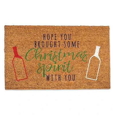 Christmas Spirit Wine Doormat