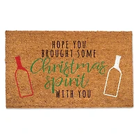 Christmas Spirit Wine Doormat