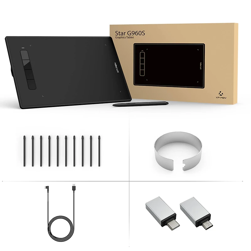 XPPen 9" x 6″ Star G960S Graphics Drawing Tablet