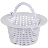 6.25" White Swimming Pool Skimmer Basket with Handle