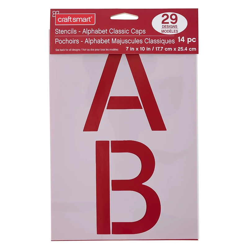 4.5" Classic Caps Alphabet Stencils by Craft Smart®