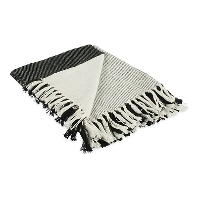 DII® Black Four Square Woven Throw