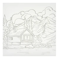 11" x 11" Lake Cabin Canvas Painting Kit by Craft Smart®
