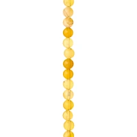 Yellow Dyed Agate Round Beads, 6mm by Bead Landing™