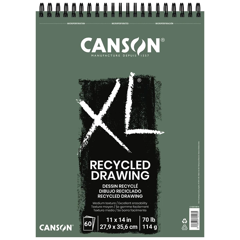 6 Pack: Canson® XL® Recycled Drawing Pad, 11" x 14"