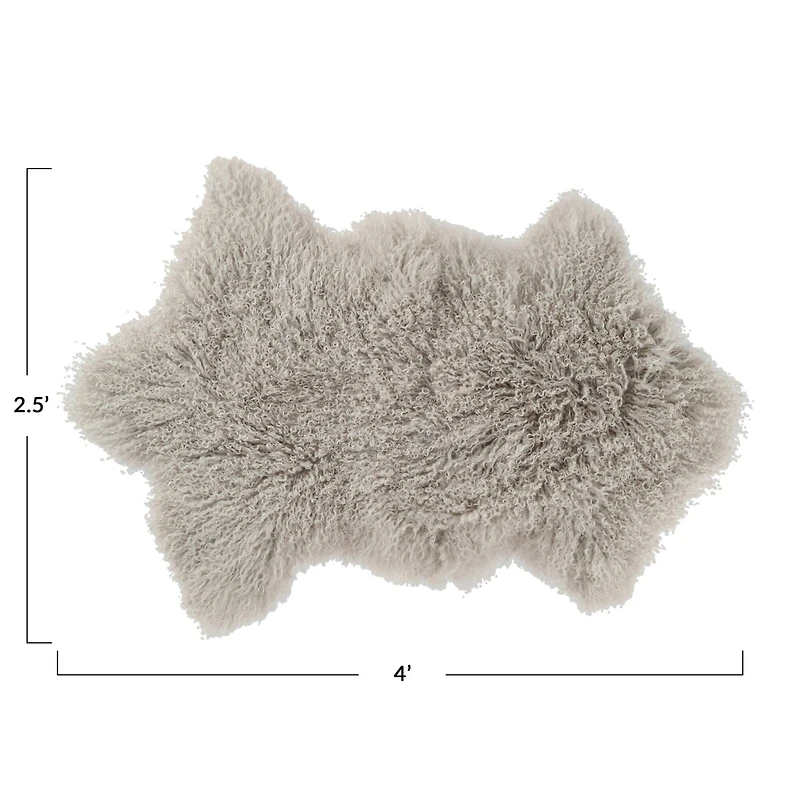 Hello Honey® 2.5ft. x 4ft. Tibetan Lamb Fur Rug